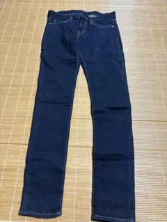 GU 濃紺 スリムフィット デニムパンツ