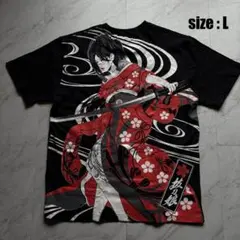 【Archive】抜刀娘 妃那 和柄 半袖 Tシャツ サイズL 刺繍 Y2Kのサムネイル