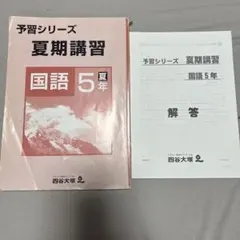 予習シリーズ 夏期講習 国語 5年