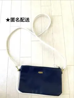 AHKAH アーカー　ネイビー　ホワイト　ポーチ　ショルダーバッグのサムネイル