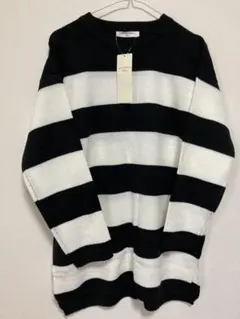 のあたん様専用サマンサモスモスブルー❤︎ 太めボーダーニット❤︎F