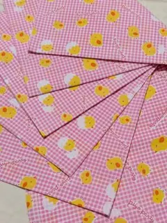 A849 ひよこ柄 100cm×50cm　コットン100%　5枚組