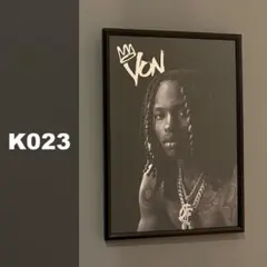 【額付き】A4アートポスター King Von キングヴォン hiphop