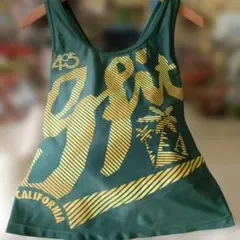 ♥最終価格♥G-FIT♥California タンクトップ グリーン♥日本製♥