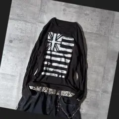 00s Union Jack l/s tee y2k swag 短丈 ピチT