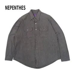 NEPENTHES ブラック シャンブレー シャツ 長袖 M