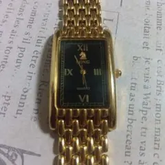 珍品　LONG ゴールド メッシュバンド 腕時計