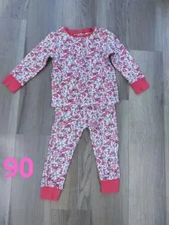 【90サイズ】NEXT 長袖Tシャツ 花柄 赤