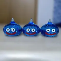 スライム フィギュア ラメ入り青 3個セット 約5.5cmと約6.5cm