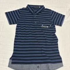 BeBe ストライプ ポロシャツ ネイビー/ブラック　120cm
