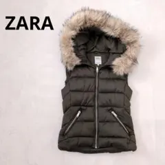 ZARA ザラ ダウンベスト カーキ XS
