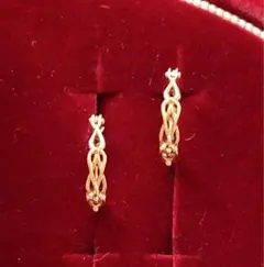 agete アガット　K10 フープピアス