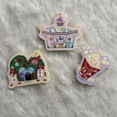 ディズニー　シール　ステッカー　不思議の国のアリス　ポップコーン　ランド　スモワ