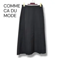 コムサデモード ロングスカート Aライン タック フォーマル ブラック F