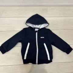 BOSS ネイビー フード付きパーカー 18M