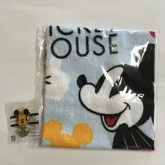 【ディズニー】ハンドタオル、ピンバッジ2点セット(ミッキー)