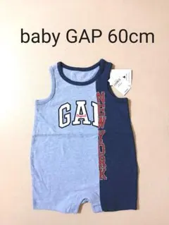 ベビーギャップ GAP ロゴカバーオール 60cm ショートオール ロンパース