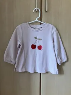 petit main さくらんぼ スパンコール 長袖