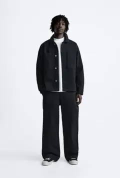 ZARA ワイドレッグ デニムパンツ