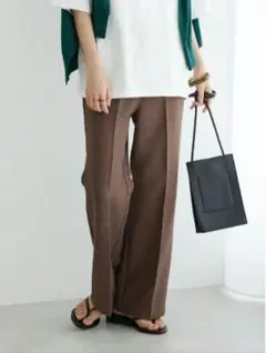 CRAFT STANDARD BOUTIQUE　リネンライクパンツ　ブラウン　Mのサムネイル