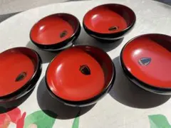 輪島塗　本堅地　どんぐり　小鉢　豆鉢　小皿　豆皿　珍味皿　５点