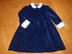 110★ネイビー長袖ワンピース入学式フォーマルスーツ★卒服法事冠婚葬祭結婚式礼服