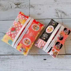 レトロ柄 ティッシュケース 大人用＆子供用セット ハンドメイド
