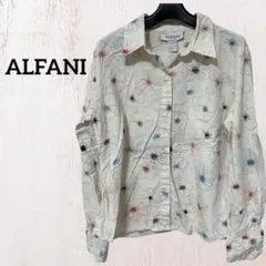 ALFANI 花柄長袖シャツ 14号