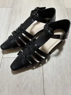【menue】グルカサンダル ウェッジソール黒 M