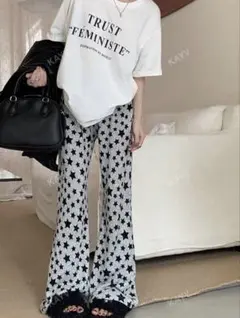 Honeyspot スター 星柄 スウェットパンツ 部屋着 パジャマ グレー M