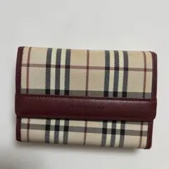BURBERRY 三つ折り財布 ノバチェック バーガンディのサムネイル