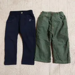 ネイビーとカーキのパンツ2点セット