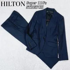 HILTON ヒルトン パンツスーツ セットアップ ストレッチ スーパー110s