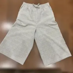 チェック柄 ワイドパンツ140