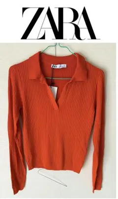 オレンジ ニット