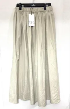 ZARA ベージュ フレアロングスカート　新品！