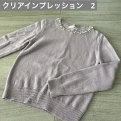 パープル ニット