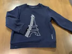美品　JACADI エッフェル塔 裏起毛トレーナー 110サイズ