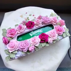 レース編みティッシュボックスカバー