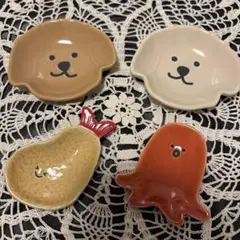 アニマル・モチーフ小皿 4点セット