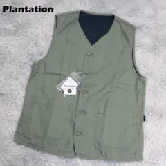 タグ付き未使用✨Plantation✨ベスト　ジレ　リバーシブル　麻　綿