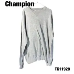 Champion グレー スウェット ワンポイント シンプル トレーナー 古着