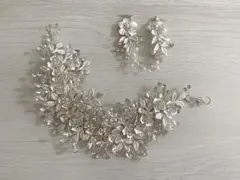 フラワーモチーフ　ヘッドドレス　ピアス