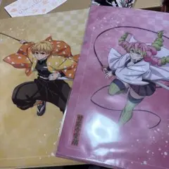 E賞 クリアファイル アニプレックスオンラインくじ　おばみつ　善逸　伊之助