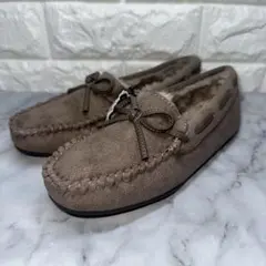 シューラルー ローファー 裏ボア スエード モカシン撥水 軽量 リボン付