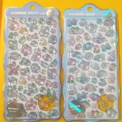 ❀*❀様 ボンボンドロップシール　オーロラシリーズ　２点セット　ブルー系　未開封