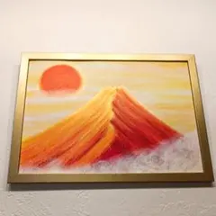 アトリエ富士吉田からの赤富士山がんどうあつし作20枚限定デジタル