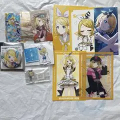 プロセカ　鏡音リン　グッズ　まとめ売り　紙類　缶バッジ　アクスタ