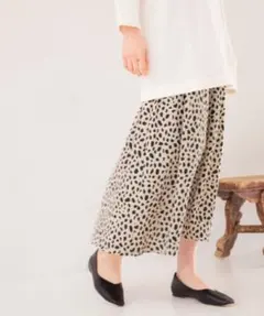 グローバルワーク レオパサテンロングスカート