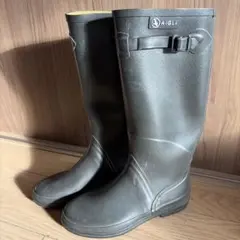 AIGLE ブラック 長靴 バックル付き